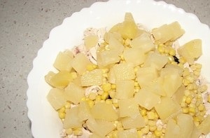Saláta ananász és csirkemellel recept lépésről lépésre fotók
