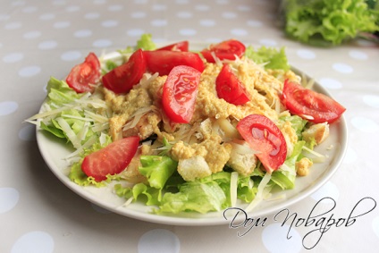 Titkok és finomságok főzés Cézár saláta csirkével ház