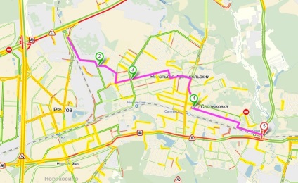 Útvonal létrehozása (track) Garmin a Yandex-térképek