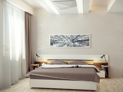 Hálószoba modern stílusban fotó és belső design, modern olasz bútorok, kisbútorok