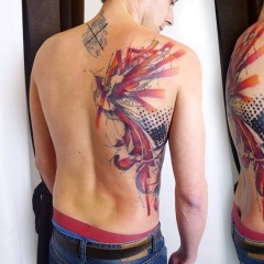 Tetoválás az oldalán, a férfi és női tetoválás az ő oldalán, fotók