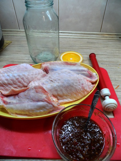 Sült pulyka szárnya -, hogyan kell főzni a pulyka szárnyak finom, egy lépésről lépésre recept fotók