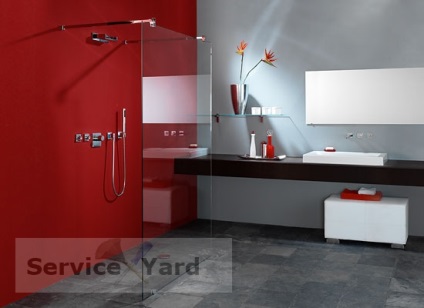 A mosás zuhanyzó, serviceyard-kényelmes otthon kéznél