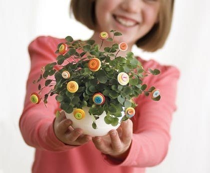 Дитячі вироби - квіти з гудзиків своїми руками - оригінальна прикраса для дитячого одягу або