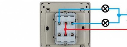 Hogyan lehet csatlakozni egy dupla kapcsoló a két lámpa kapcsoló kapcsolási rajz dvuhklavishnogo