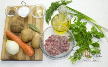 Hogyan kell főzni a levest húsgombóccal recept egy fotó