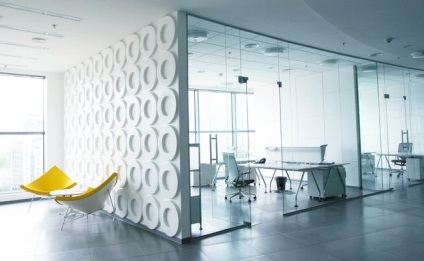 A falakat díszítő az irodában - lehetőség és anyagok leírását