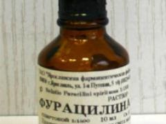 Furatsilina alkohol oldat és annak használatát