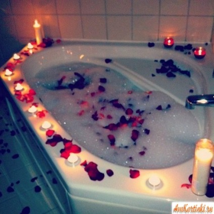 Romantikus fürdő rózsaszirmok Photo (21sht) képek kapcsolatok AVU a kapcsolatot