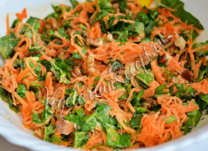 Gyermekláncfű saláta - egy recept egy fotó, egy nagyon egyszerű és finom