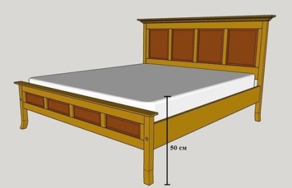 A szabvány magassága egy ágy egy matrac a földön