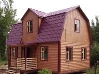 Építőipari falusi házak fa, minták és árak „Domat”