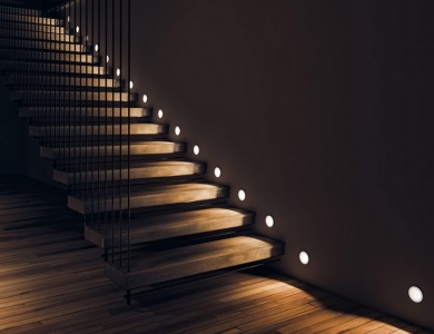 LED-es lámpák (Duralight) megvilágítására lépcsők