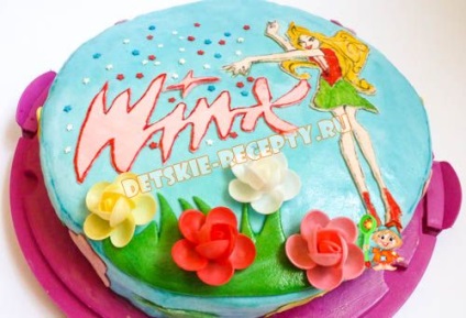 Cake lányoknak Winx születésnapját (7, 8, 9) - saját kezűleg, a recept egy fotó, gyermek