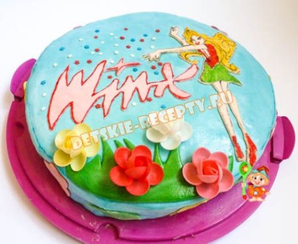 Cake lányoknak Winx születésnapját (7, 8, 9) - saját kezűleg, a recept egy fotó, gyermek