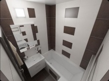 Fürdőszoba a Hruscsov tervezés és a fotó javítási WC, fürdőszoba mosdóval és zuhanyzóval