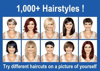 Virtuális kiválasztása frizurák közül lehet választani lehetőségek frizura, módosítsa a frizura, válassza a haja színe,