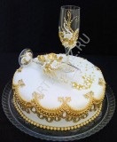 Rendeljen egy nagy esküvői torta masztix Moszkvában