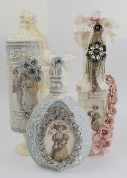 55 ötletek decoupage Üvegen és lépésről lépésre (a decoupage technika) 55. Ötletek decoupage üvegre és lépésről lépésre