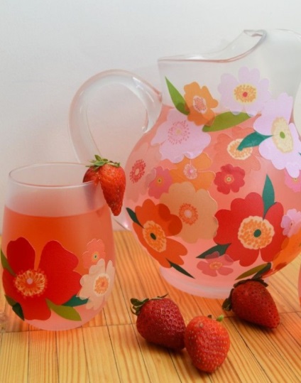55 ötletek decoupage Üvegen és lépésről lépésre (a decoupage technikával lehet) 55. Ötletek decoupage üvegre és lépésről lépésre