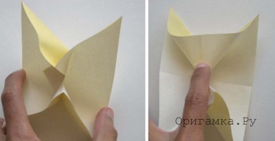 Cow papír - összecsukható technika számok Moduláris origami lépésről lépésre képek 1