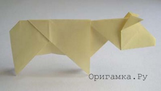 Cow papír - összecsukható technika számok Moduláris origami lépésről lépésre képek 1