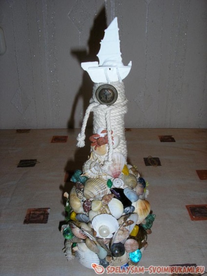 Dekoratív üveg „emlékek a tenger”, a mester osztály saját kezűleg