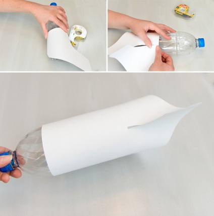 Készíts egy síkban malacka bank egy műanyag palack kezével