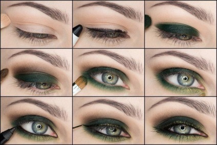 Füstös smink füstös szem szem (Smokey Eyes) lépésről lépésre (Smokey jég Aes füstös szem smink lépésről lépésre alkalmazási utasításokat füstös szemhéjfesték színárnyalatban gépek szükségesek szakaszában smink ecset bázis) Füstös smink füstös szem szem (Smokey Eyes) lépésről lépésre