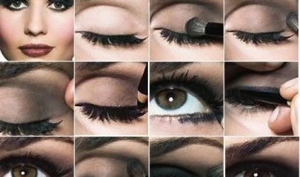 Füstös smink füstös szem szem (Smokey Eyes) lépésről lépésre