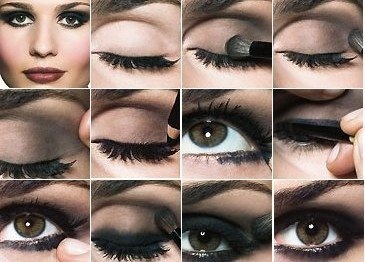 Füstös smink füstös szem szem (Smokey Eyes) lépésről lépésre