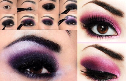 Füstös smink füstös szem szem (Smokey Eyes) lépésről lépésre