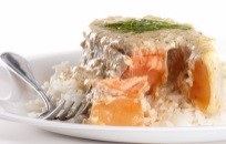 Trout kemencében sült (kemencében sült pisztráng) Trout sült a kemencében