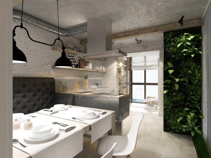 Hogyan olcsón a javításokat a lakásban egy elegáns moszkvai odnushka (Kitchen étkező) Hogyan olcsón a javításokat a lakásban egy elegáns moszkvai odnushka