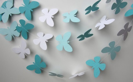 Hogyan lehet a papír pillangók díszítik a menyasszony terem, asztali és borospohár