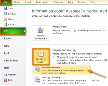 Hogyan, hogy az Excel 2010-ben és 2013-ban megtekintheti, módosíthatja és törölheti dokumentum tulajdonságok