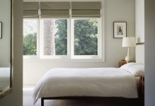 Állítsa be a függönyök és ágytakaró a hálószobában fotó, kész párnák