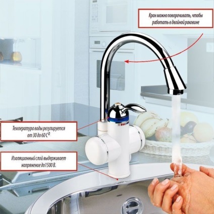 Crane átfolyós melegítés (fűtés) Crane pillanatnyi vízmelegítő