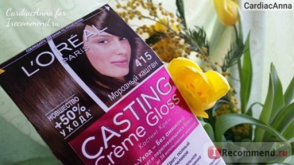 hajfesték L'Oréal casting creme gloss - «paint-l - oreal casting creme gloss árnyékban # 415