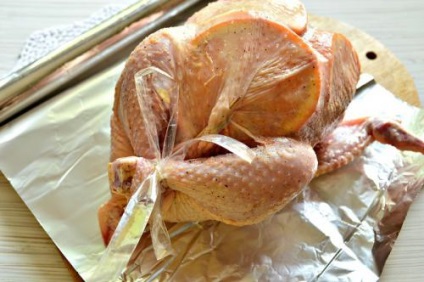 Töltött csirke narancs és fokhagymás - recept fotókkal (csirke) Töltött csirke narancs és fokhagymás - recept fotókkal
