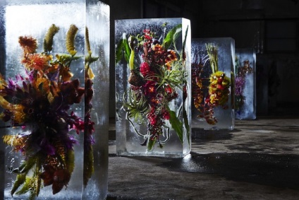 Jég és kertművészet téli esküvők
