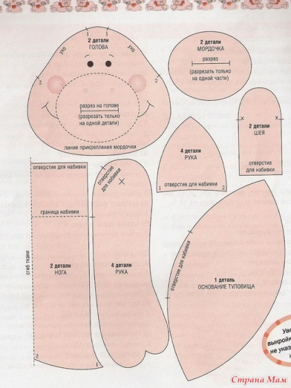 Pig maszk a kezét, hogy varrni (a maszk) Pig maszk kezeddel varrni