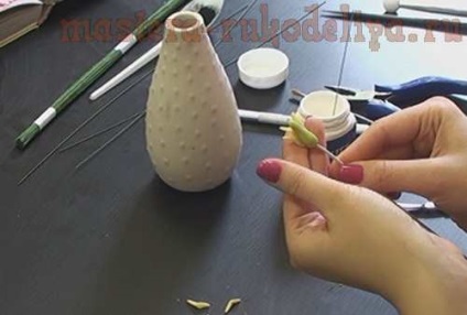 Mester osztályban kerámia sárga tulipán virág design (kerámia virág mester osztály) Mesterkurzus kerámia virág design sárga tulipán