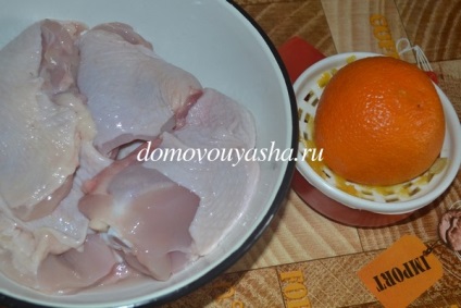 Nagyon puha és ízletes csirke narancslé, a recept egy fényképet, a népi tudás