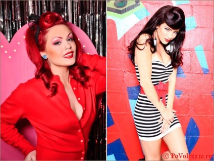 Pin-up frizurák, hogyan lehet a saját, fényképeit lépésről lépésre (do) Pin-up frizurák, hogyan lehet a saját, fényképeit lépésről lépésre