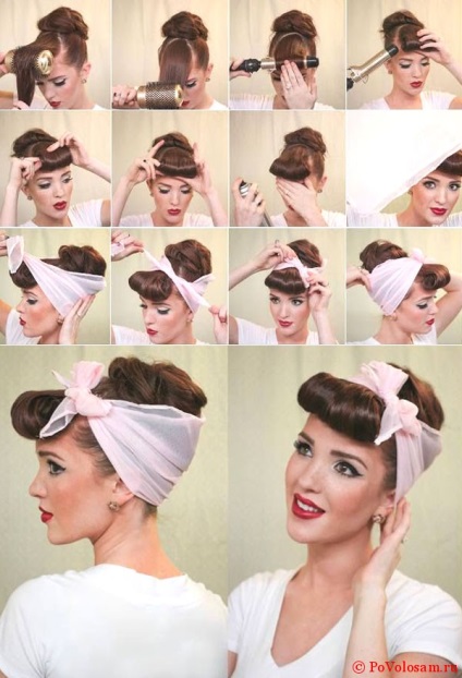 Pin-up frizurák, hogyan lehet a saját, fényképeit lépésről lépésre (frizura) Pin-up frizurák, hogyan lehet a saját, fényképeit lépésről lépésre