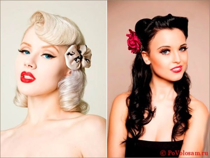 Pin-up frizurák, hogyan lehet a saját, fényképeit lépésről lépésre (fotó) Pin-up frizurák, hogyan lehet a saját, fényképeit lépésről lépésre