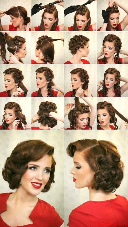 Pin-up frizurák, hogyan lehet a saját, fényképeit lépésről lépésre (Pin-Up) Pin-up frizurák, hogyan lehet a saját, fényképeit lépésről lépésre