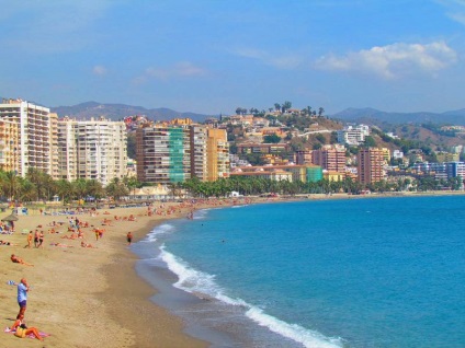 La Malagueta Beach (Playa de la Malagueta) leírása és képek (Malaguet) La Malagueta Beach (Playa de la Malagueta) leírása és képek
