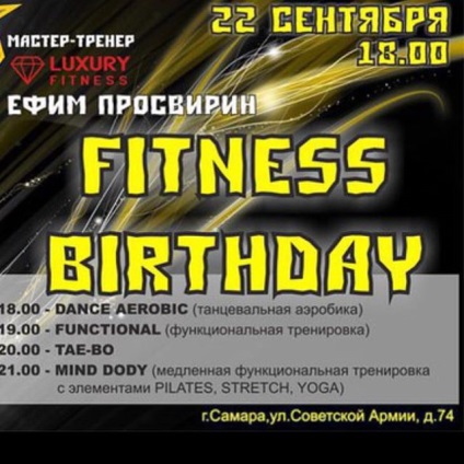 Összefoglalva, vagy miért vagyok még mindig elégedett a születésnapom, személyes fitness edző Yefim